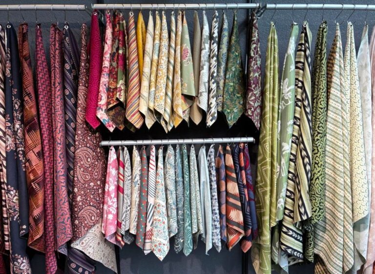 David Walters Fabrics hanging at Proposte 2026