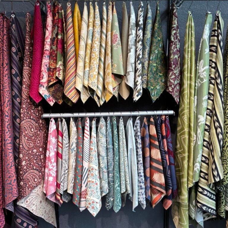 David Walters Fabrics hanging at Proposte 2026